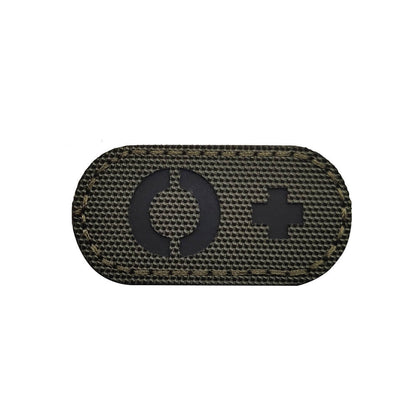 A B O Positive Blood Type IR Reflective Patch Military Tactical Hook and Loop Fastener Patches Badge for Backpacks Hat 5x2.5cm-Tactical Accessories-Kublai-Kublai