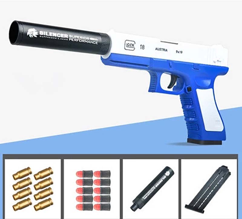 G18 Shell Ejecting Foam Dart Blaster-foam blaster-Biu Blaster-blue-Biu Blaster
