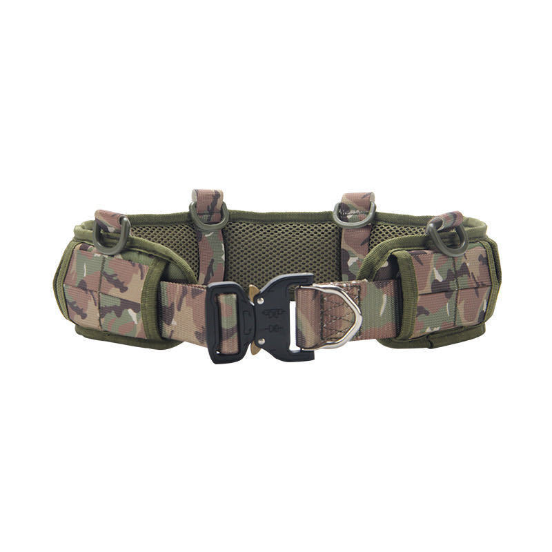 Military Tactical Belt Army Molle Battle Belt Outdoor Men CS Hunting Apparel Adjustable-clothing-Biu Blaster-jungle camouflage-Uenel