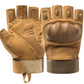 Hard Fingerless Cycling Gloves Training Climbing Outdoor Hunting-clothing-Biu Blaster-khaki-M-Uenel