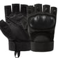 Hard Fingerless Cycling Gloves Training Climbing Outdoor Hunting-clothing-Biu Blaster-black-M-Uenel