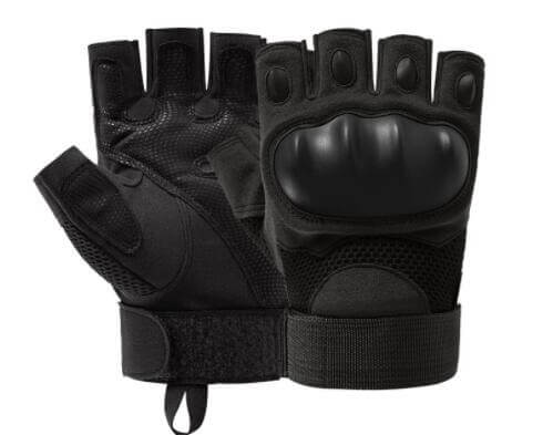 Hard Fingerless Cycling Gloves Training Climbing Outdoor Hunting-clothing-Biu Blaster-black-M-Uenel