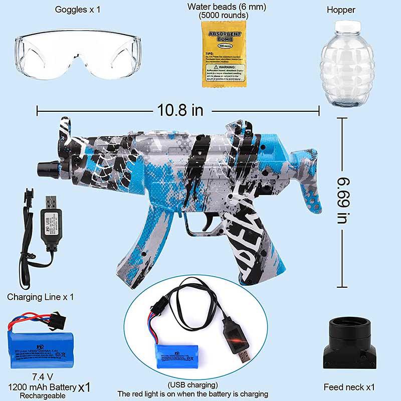 Mini MP5 Splatter Ball Electric Gel Blaster Toy Using 6-7mm Gel Balls-gel blaster-Biu Blaster-Uenel