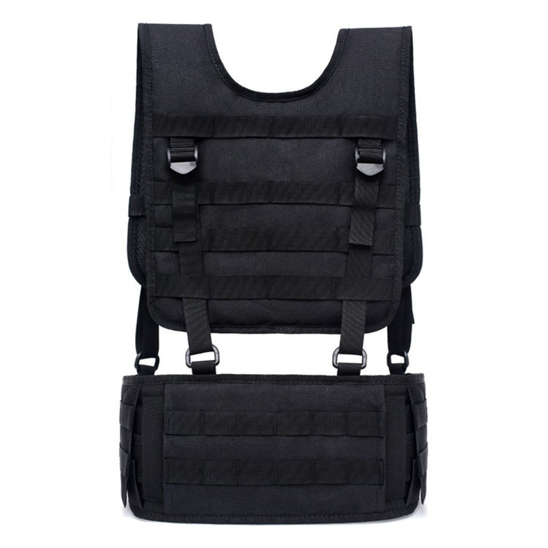Multi-fonctional Outdoor Tactical Belt Vest Set Hunting Apparel-tactical gears-Biu Blaster-black-Uenel